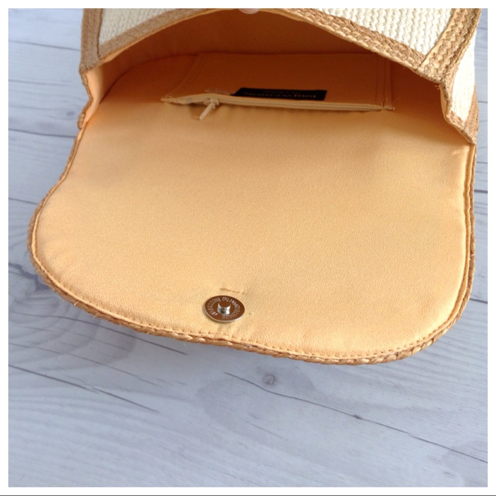 NWT Handwoven Ivory Straw Handbag Purse - Picture 8 of 8